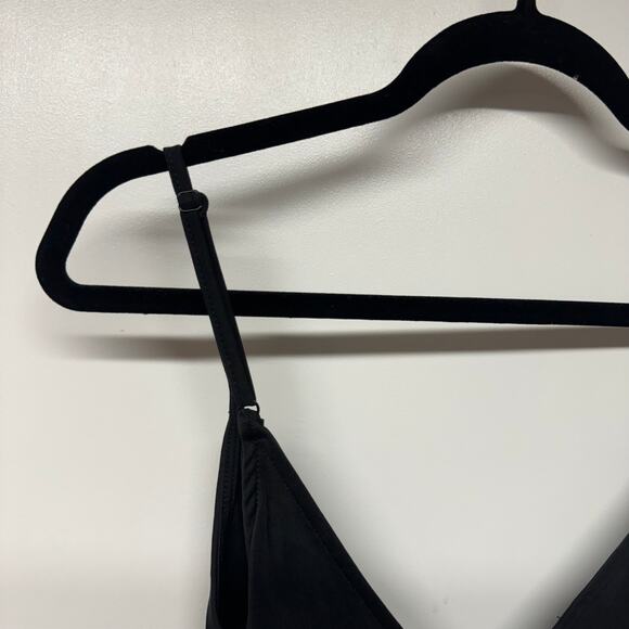 Tobi Black Slinky Mini Dress Sleeveless V Neck Sexy Wrap Knot Size Small - Picture 7 of 12